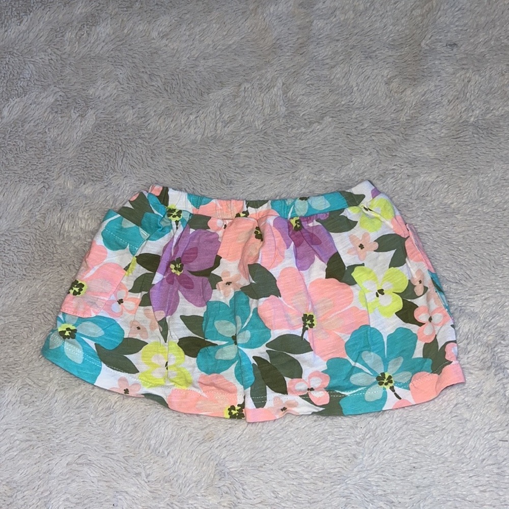 (3 for $10) carters floral skort 12 months baby girl